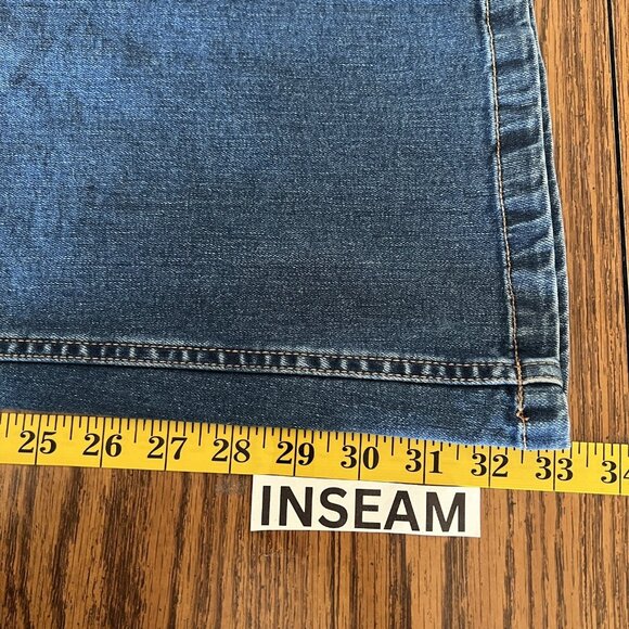 Route 66 Women's Flare Slim Fit Stretch Blue Denim Jeans Size 30 Mid Rise NWT - Picture 9 of 11